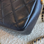 CHANEL Handbag 21K My Perfect Bag Iridescent Black Caviar Quilted AGHW - Redeluxe
