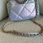 CHANEL Handbag 21K Purple/Blue Iridescent 19 Flap Small MHW - Redeluxe