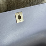 CHANEL Handbag 21K Quilted Coco Handle Lilac Caviar Small LGHW - Redeluxe