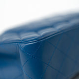 CHANEL Handbag 21P Blue Lambskin Quilted Classic Flap Medium Rainbow Hardware - Redeluxe