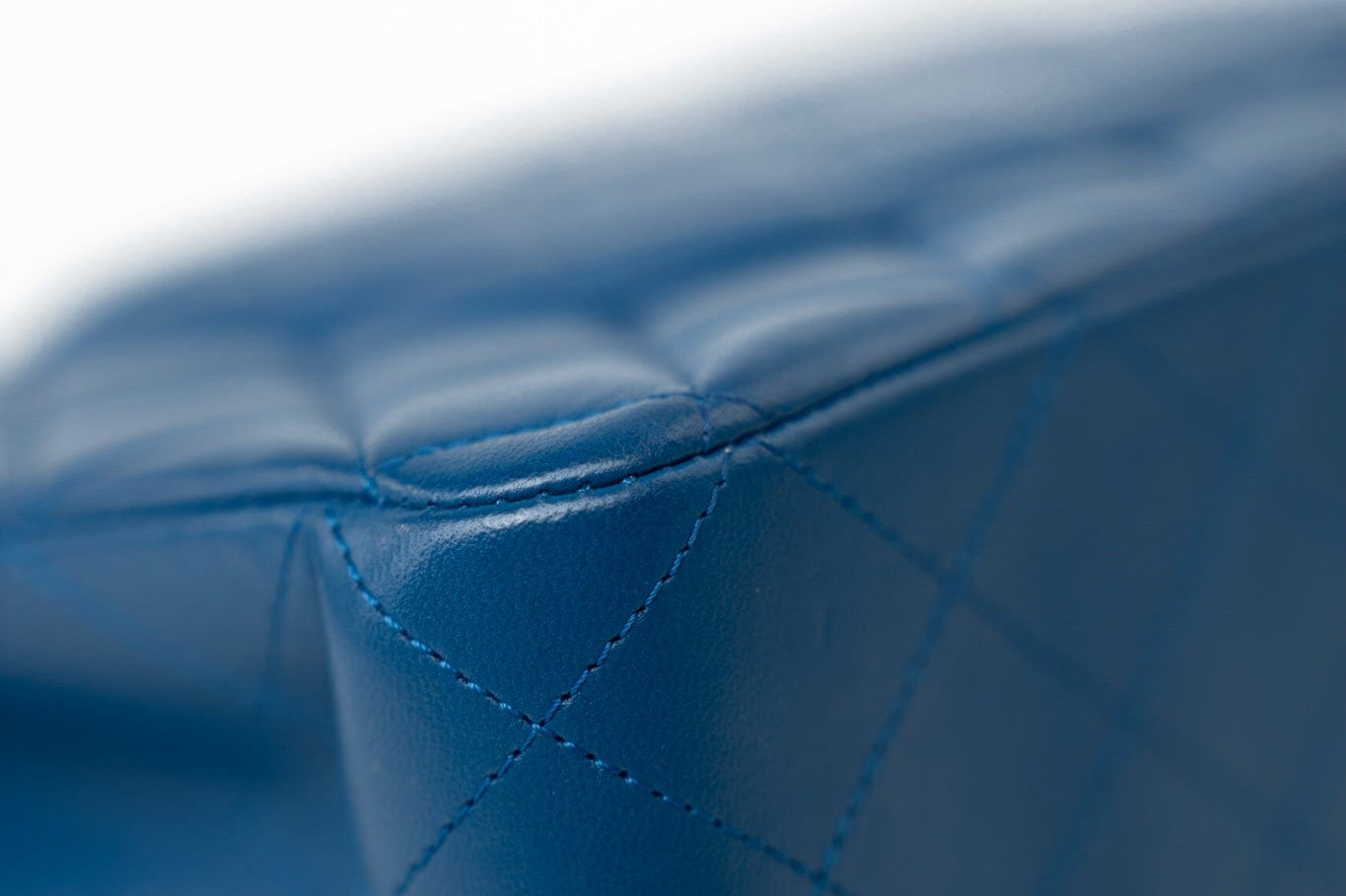 CHANEL Handbag 21P Blue Lambskin Quilted Classic Flap Medium Rainbow Hardware - Redeluxe