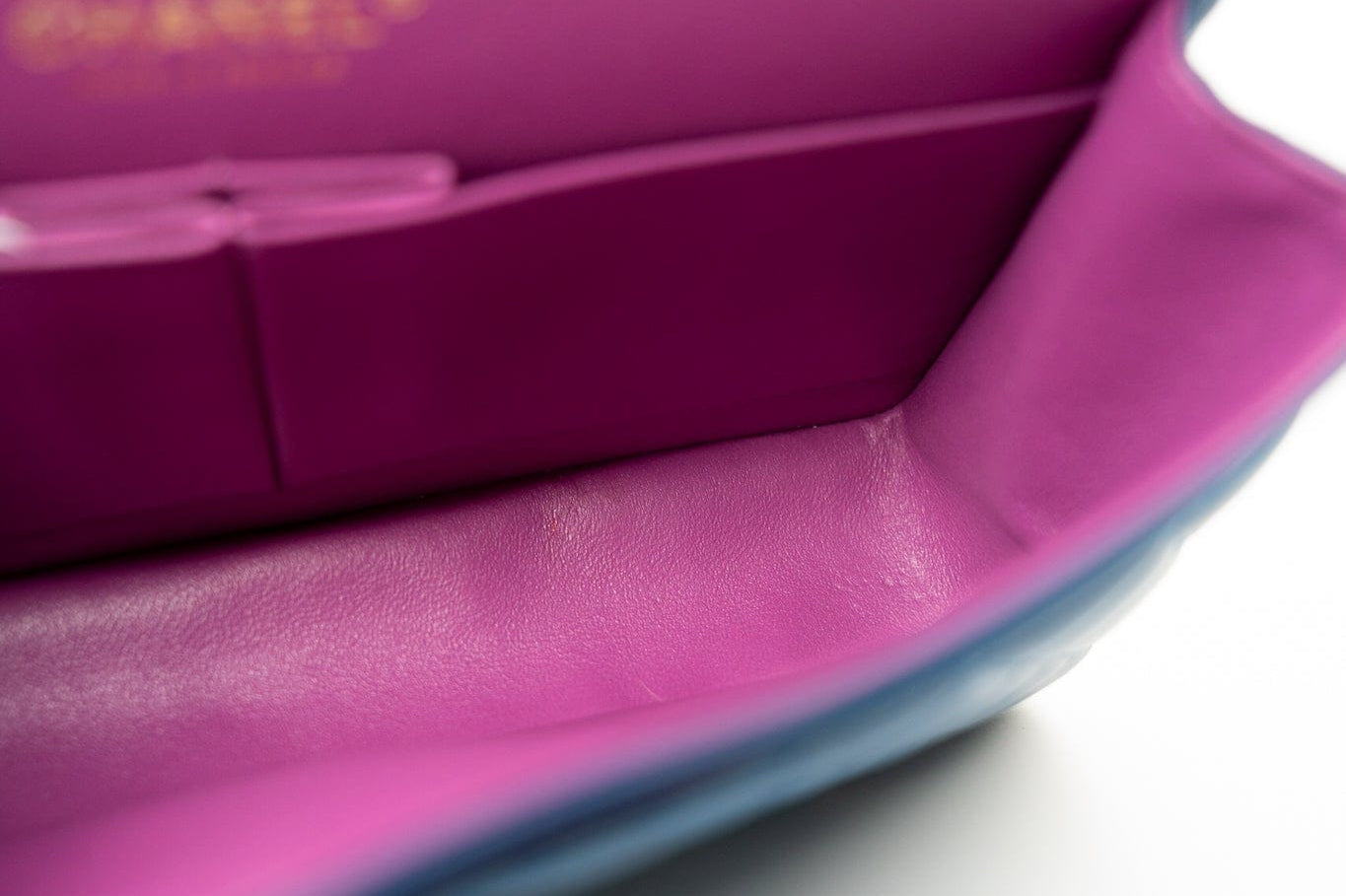 CHANEL Handbag 21P Blue Lambskin Quilted Classic Flap Medium Rainbow Hardware - Redeluxe