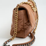 CHANEL Handbag 21P Caramel Lambskin Quilted 19 Flap Large Mixed Hardware - Redeluxe