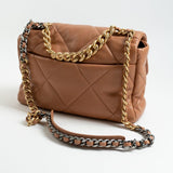 CHANEL Handbag 21P Caramel Lambskin Quilted 19 Flap Large Mixed Hardware - Redeluxe