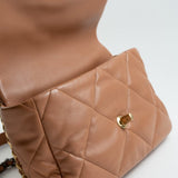 CHANEL Handbag 21P Caramel Lambskin Quilted 19 Flap Large Mixed Hardware - Redeluxe