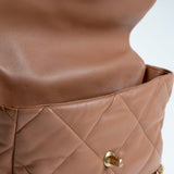 CHANEL Handbag 21P Caramel Lambskin Quilted 19 Flap Large Mixed Hardware - Redeluxe