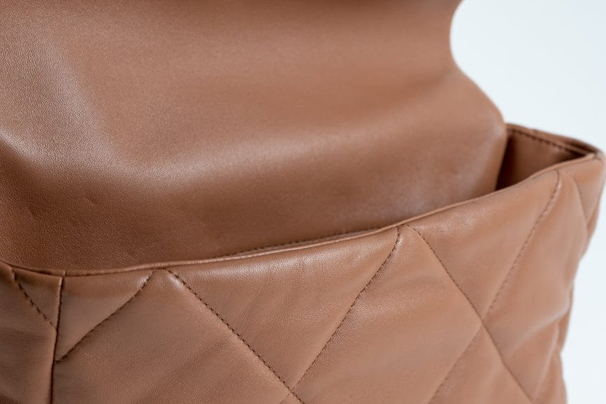 CHANEL Handbag 21P Caramel Lambskin Quilted 19 Flap Large Mixed Hardware - Redeluxe