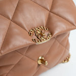 CHANEL Handbag 21P Caramel Lambskin Quilted 19 Flap Large Mixed Hardware - Redeluxe