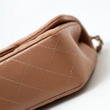 CHANEL Handbag 21P Caramel Lambskin Quilted Mini Rectangular Single Flap LGHW - Redeluxe