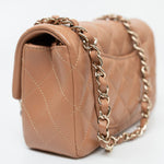 CHANEL Handbag 21P Caramel Lambskin Quilted Mini Rectangular Single Flap LGHW - Redeluxe