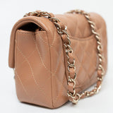 CHANEL Handbag 21P Caramel Lambskin Quilted Mini Rectangular Single Flap LGHW - Redeluxe