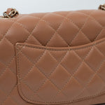 CHANEL Handbag 21P Caramel Lambskin Quilted Mini Rectangular Single Flap LGHW - Redeluxe