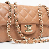 CHANEL Handbag 21P Caramel Lambskin Quilted Mini Rectangular Single Flap LGHW - Redeluxe