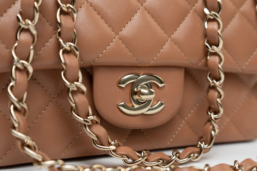 CHANEL Handbag 21P Caramel Lambskin Quilted Mini Rectangular Single Flap LGHW - Redeluxe
