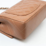 CHANEL Handbag 21P Caramel Lambskin Quilted Mini Rectangular Single Flap LGHW - Redeluxe