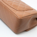 CHANEL Handbag 21P Caramel Lambskin Quilted Mini Rectangular Single Flap LGHW - Redeluxe