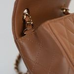 CHANEL Handbag 21P Caramel Lambskin Quilted Mini Rectangular Single Flap LGHW - Redeluxe