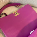 CHANEL Handbag 21P Magenta Lambskin Quilted 19 Flap Large Mixed Hardware - Redeluxe