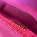 CHANEL Handbag 21P Magenta Lambskin Quilted 19 Flap Large Mixed Hardware - Redeluxe