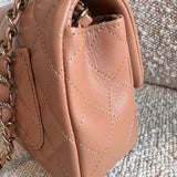 CHANEL Handbag 21P Mini Rectangular Caramel Lambskin Quilted Flap LGHW - Redeluxe