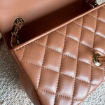 CHANEL Handbag 21P Mini Rectangular Caramel Lambskin Quilted Flap LGHW - Redeluxe
