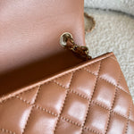 CHANEL Handbag 21P Mini Rectangular Caramel Lambskin Quilted Flap LGHW - Redeluxe