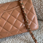 CHANEL Handbag 21P Mini Rectangular Caramel Lambskin Quilted Flap LGHW - Redeluxe