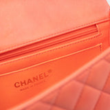 CHANEL Handbag 21P Mini Top Handle Orange Ombre Lambskin Quilted Aged Gold Hardware - Redeluxe