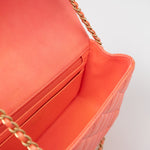 CHANEL Handbag 21P Mini Top Handle Orange Ombre Lambskin Quilted Aged Gold Hardware - Redeluxe