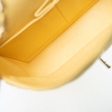 CHANEL Handbag 21P Yellow Caviar Quilted Classic Flap Small Light Gold Hardware - Redeluxe