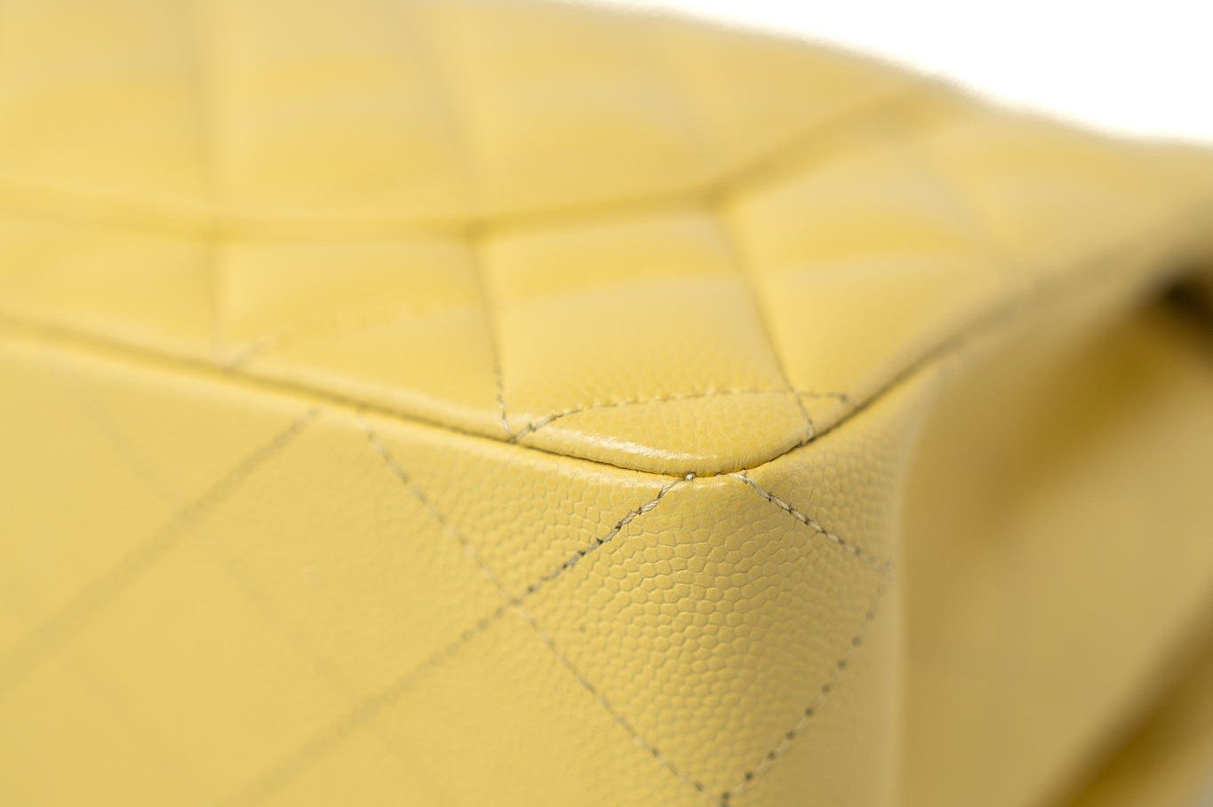 CHANEL Handbag 21P Yellow Caviar Quilted Classic Flap Small Light Gold Hardware - Redeluxe