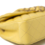 CHANEL Handbag 21P Yellow Caviar Quilted Classic Flap Small Light Gold Hardware - Redeluxe