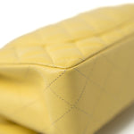 CHANEL Handbag 21P Yellow Caviar Quilted Classic Flap Small Light Gold Hardware - Redeluxe