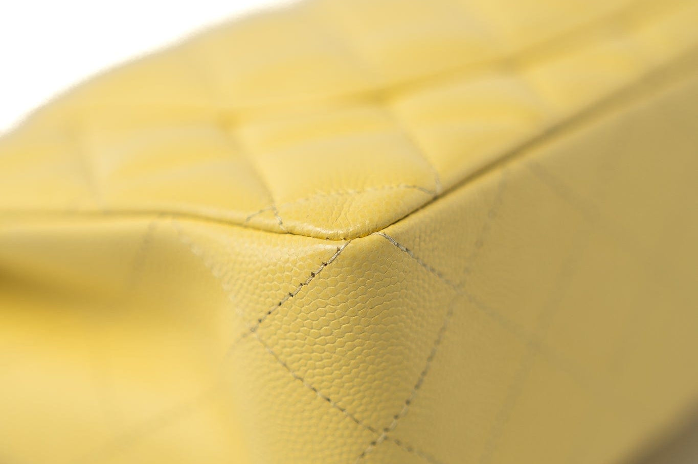CHANEL Handbag 21P Yellow Caviar Quilted Classic Flap Small Light Gold Hardware - Redeluxe