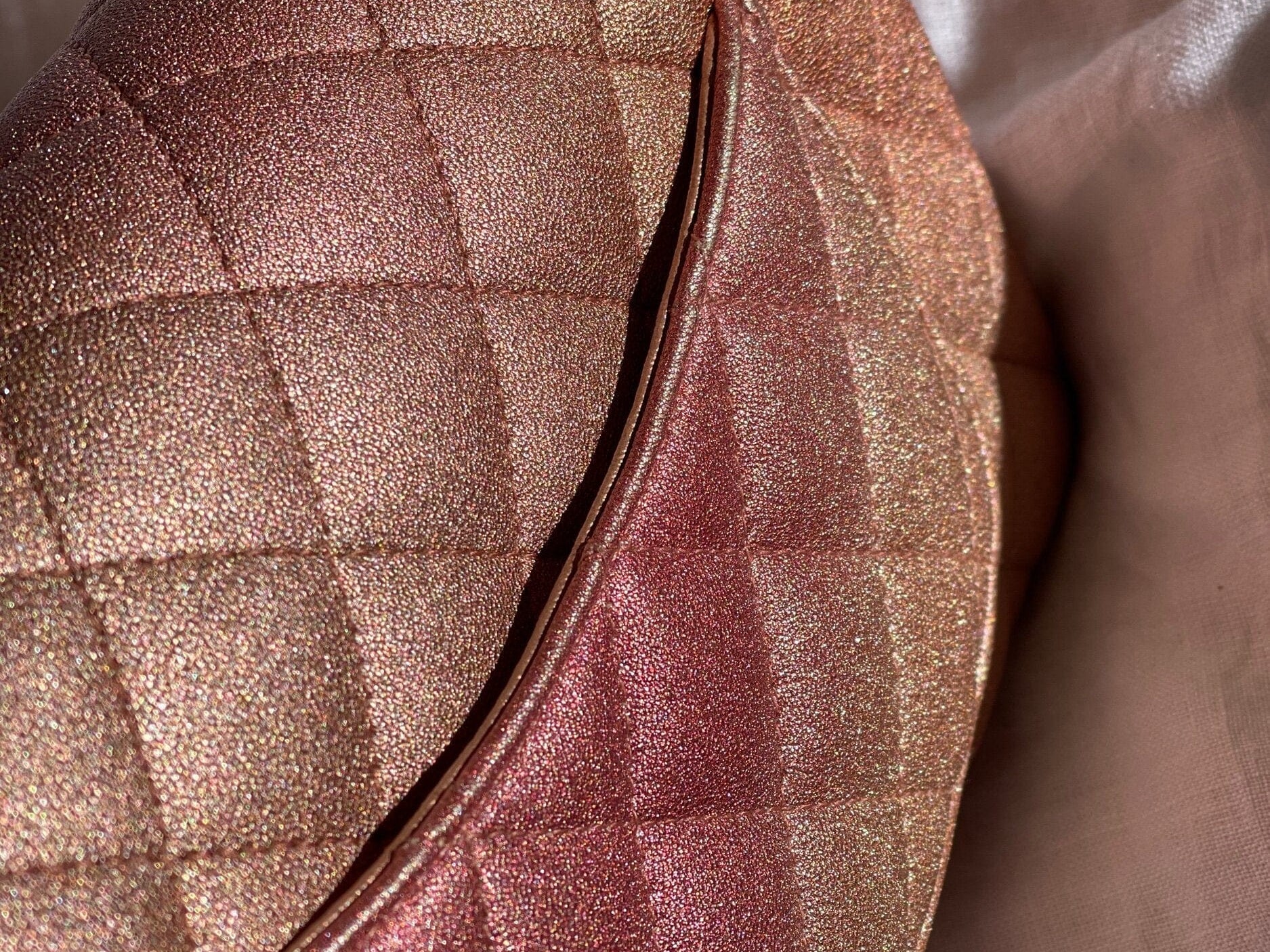 CHANEL Handbag 21S Chanel Metallic Rose Gold Calfskin Quilted Mini Rectangular Single Flap LGHW - Redeluxe