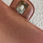 CHANEL Handbag 21S Chanel Metallic Rose Gold Calfskin Quilted Mini Rectangular Single Flap LGHW - Redeluxe