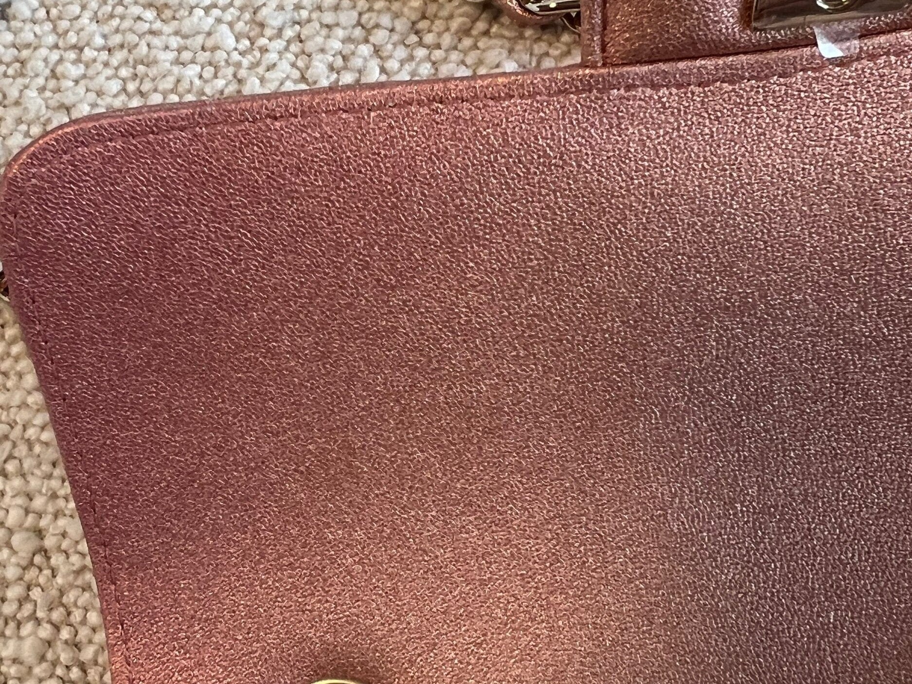 CHANEL Handbag 21S Chanel Metallic Rose Gold Calfskin Quilted Mini Rectangular Single Flap LGHW - Redeluxe
