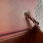 CHANEL Handbag 21S Chanel Metallic Rose Gold Calfskin Quilted Mini Rectangular Single Flap LGHW - Redeluxe