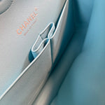 CHANEL Handbag 21S Neon Blue Lambskin Quilted Classic Flap Medium SHW - Redeluxe