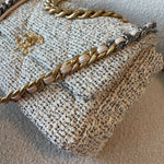 CHANEL Handbag 21S Oreo Tweed Quilted 19 Flap Large  Mixed Hardware - Redeluxe