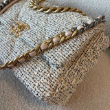 CHANEL Handbag 21S Oreo Tweed Quilted 19 Flap Large  Mixed Hardware - Redeluxe