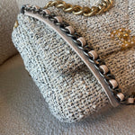 CHANEL Handbag 21S Oreo Tweed Quilted 19 Flap Large  Mixed Hardware - Redeluxe