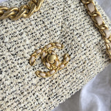 CHANEL Handbag 21S Oreo Tweed Quilted 19 Flap Small MHW - Redeluxe