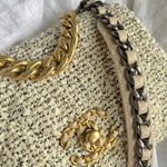 CHANEL Handbag 21S Oreo Tweed Quilted 19 Flap Small MHW - Redeluxe