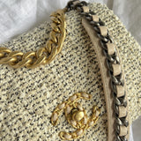 CHANEL Handbag 21S Oreo Tweed Quilted 19 Flap Small MHW - Redeluxe