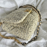 CHANEL Handbag 21S Oreo Tweed Quilted 19 Flap Small MHW - Redeluxe