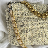 CHANEL Handbag 21S Oreo Tweed Quilted 19 Flap Small MHW - Redeluxe