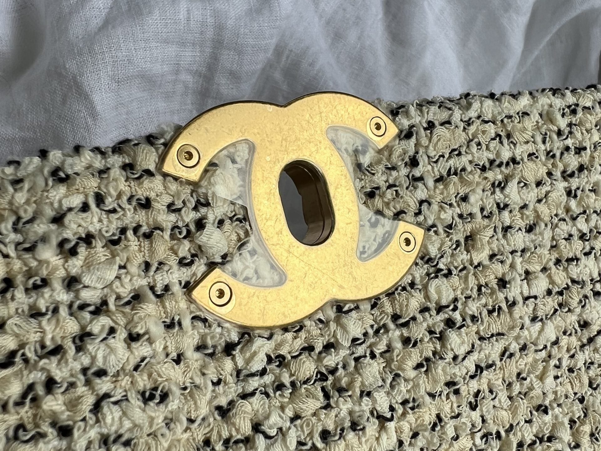 CHANEL Handbag 21S Oreo Tweed Quilted 19 Flap Small MHW - Redeluxe