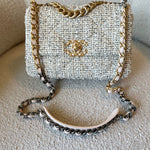 CHANEL Handbag 21S Oreo Tweed Quilted 19 Flap Small Mixed Hardware - Redeluxe