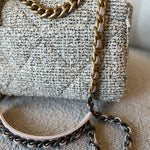 CHANEL Handbag 21S Oreo Tweed Quilted 19 Flap Small Mixed Hardware - Redeluxe